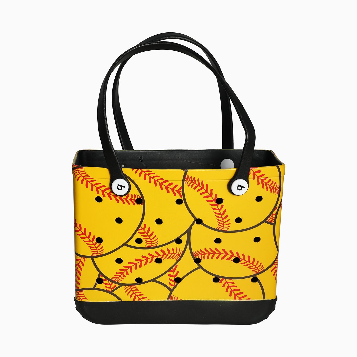 Baseball Beach Tote Bag,Original Large Rubber Beach Bag for Women, Pool Bag and Boat Tote