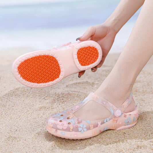 Veblen Women's Classic Clogs Comfortable, Soft, and Non Slip Jelly Beach Sandals Outdoor Leisure Water Slippers