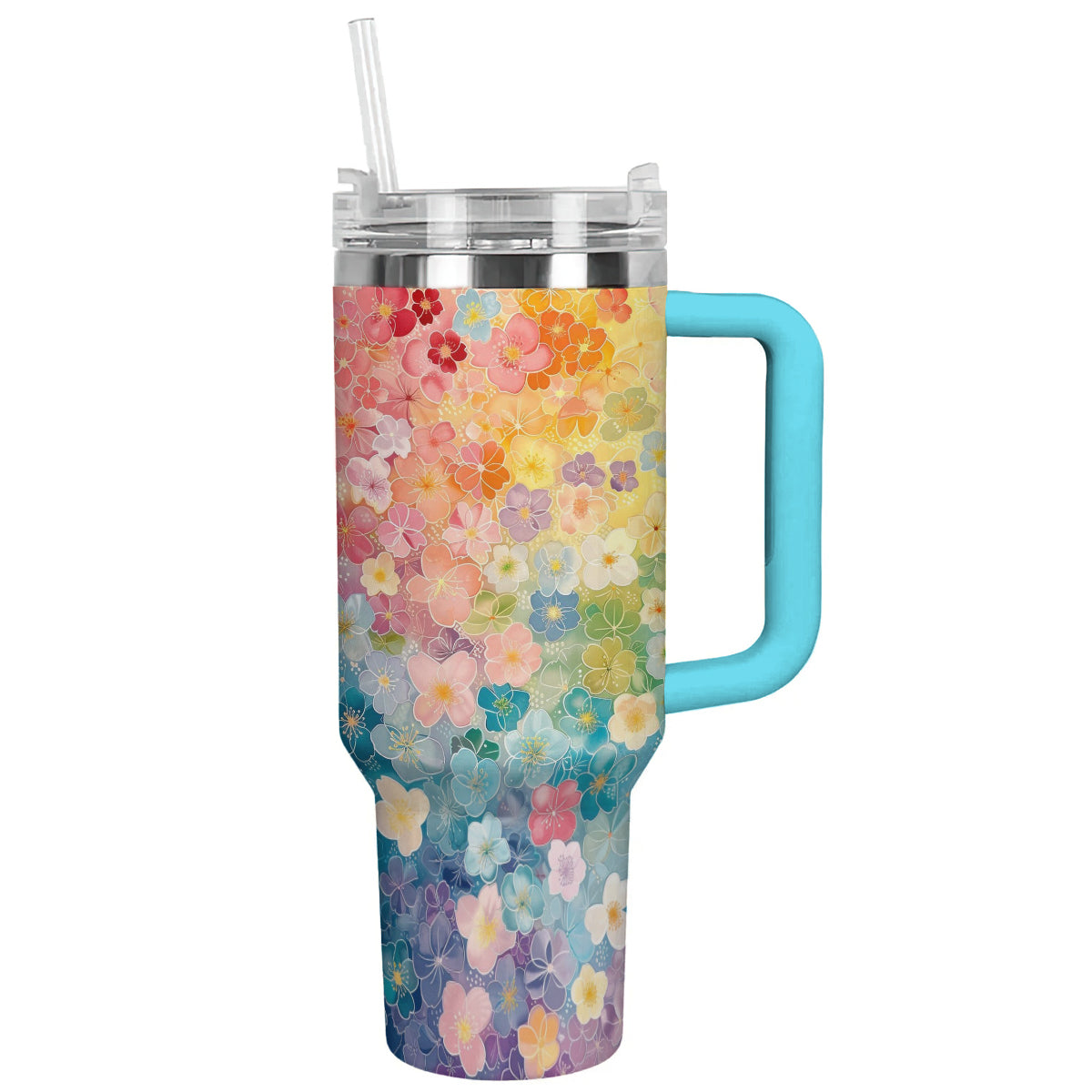 Ceeprints Tumbler Rainbow Floral