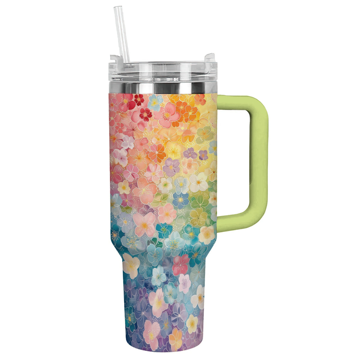 Ceeprints Tumbler Rainbow Floral