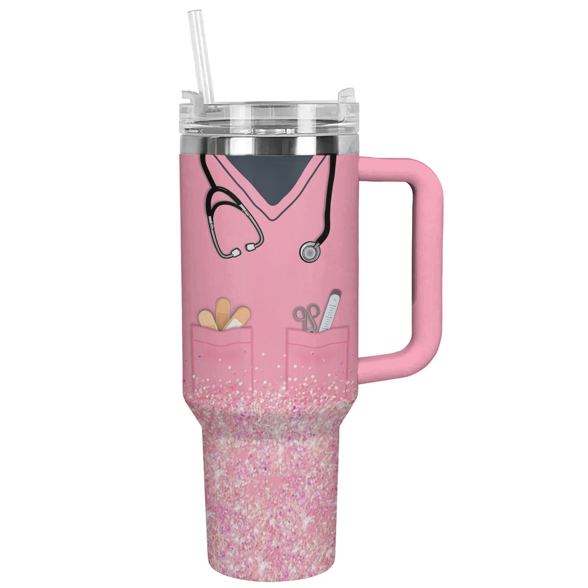 Ceeprints Tumbler Glitter Nurse Vibes