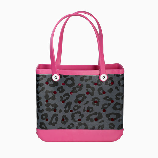 Leopard Pink Stitching Tote Bag,Original Large Rubber Beach Bag for Women, Pool Bag and Boat Tote