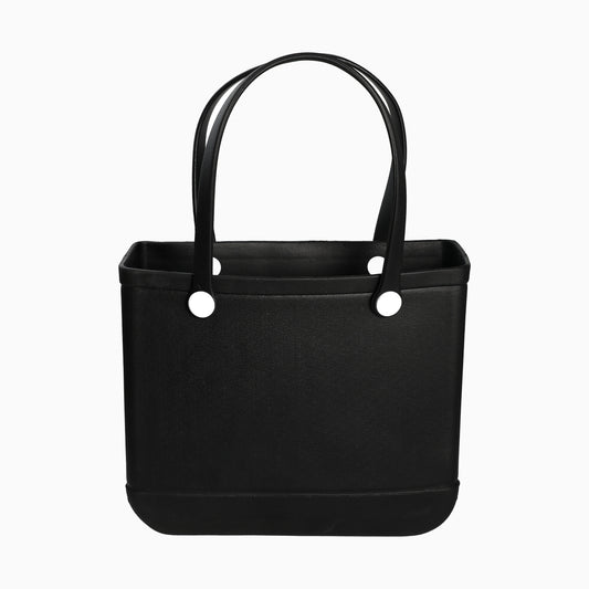 Black Beach Tote Bag,Original Large Rubber Beach Bag for Women, Pool Bag and Boat Tote