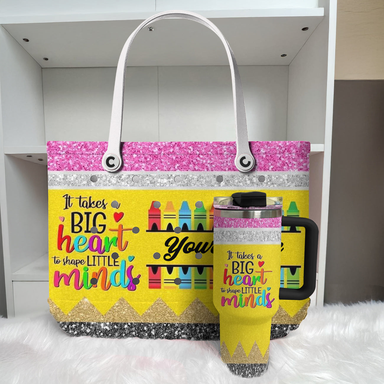 Ceeprints Personalized Tumbler Big Heart Teacher