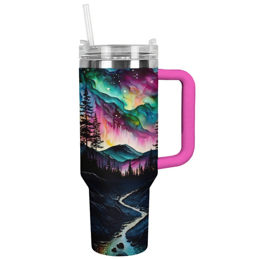 Ceeprints Tumbler Alcohol Ink Northern Lights