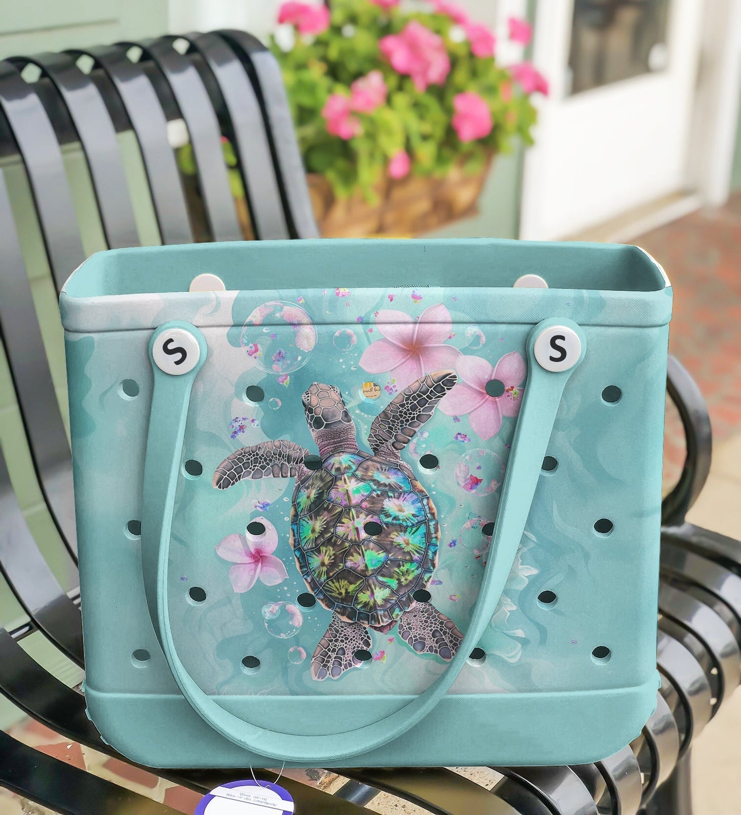 Ceeprints EVA Cee Bag Sea Turtle Tropical Flowers
